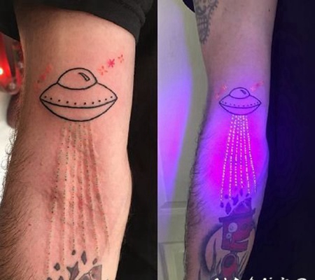 荧光纹身的效果图片欣赏