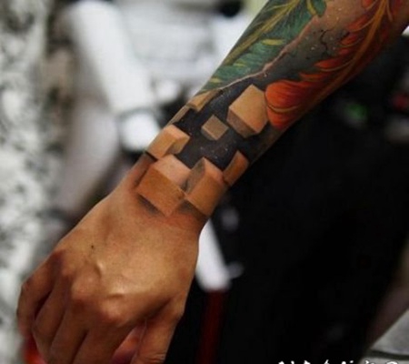 3D立体风格的纹身作品