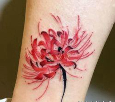 好看的彼岸花主题纹身作品图片