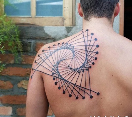 几何线性的创意图形纹身图案