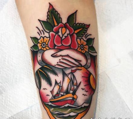 1彩色oldschool风格的小纹身图