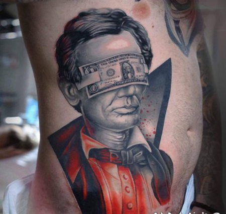 很逼真的欧美写实纹身作品1