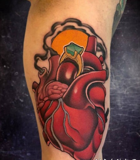 颜色艳丽的newschool彩色纹身图