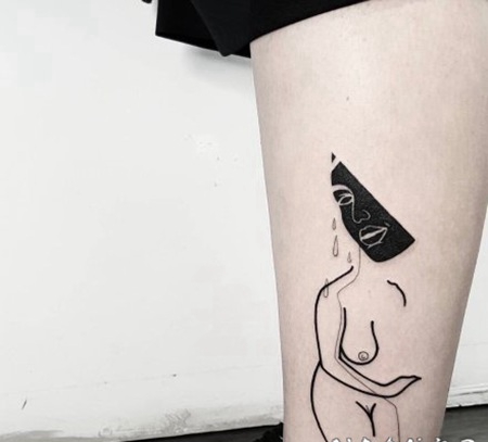 创意深黑色的个性纹身图片