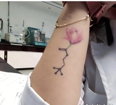 个性的化学元素符号纹身图片