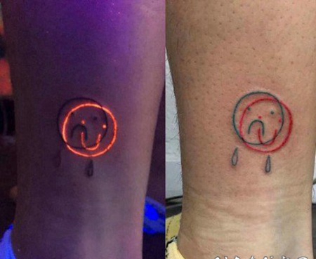 荧光纹身作品的效果图欣赏