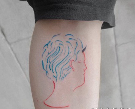 1简约的小简笔画纹身图案