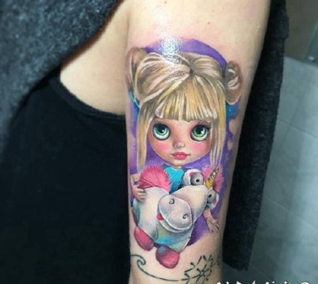 芭比娃娃主题的布娃娃纹身图案