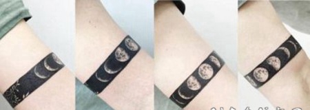漂亮的黑色臂环纹身图案