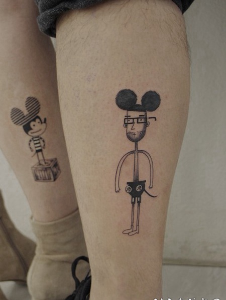 卡通米老鼠的小纹身图片
