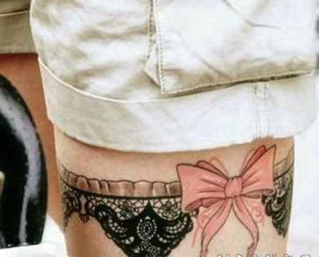 适合女士的性感蕾丝纹身图案