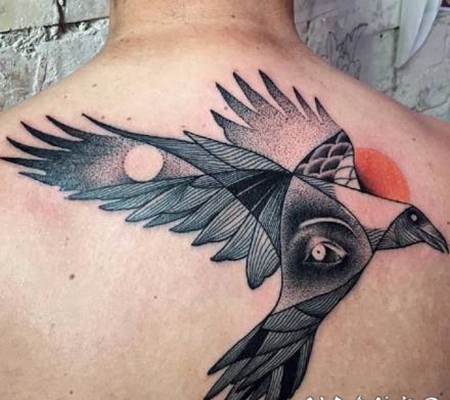 超现实主义的彩色设计纹身图案