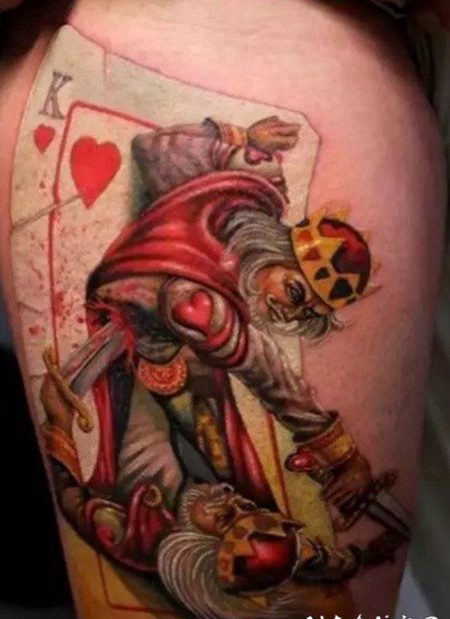 个性的扑克牌纹身图片