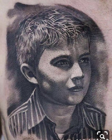 欧美写实肖像的人物纹身图片