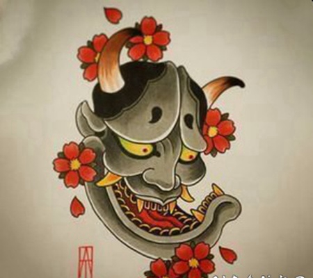 老传统的般若纹身作品图片