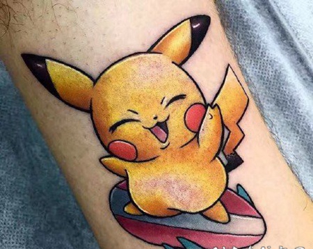 可爱的皮卡丘纹身图片