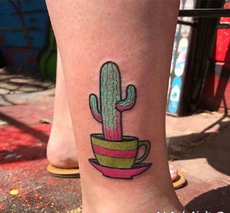 2咖啡主题的纹身图案欣赏