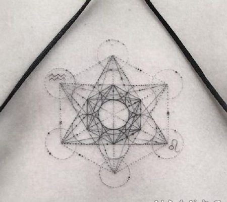 个性的几何图形纹身图案