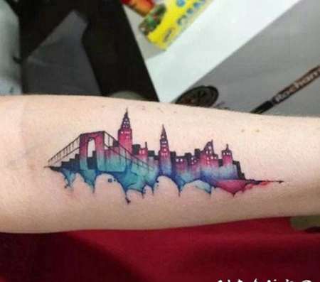 建筑师适合的建筑和图纸纹身作品