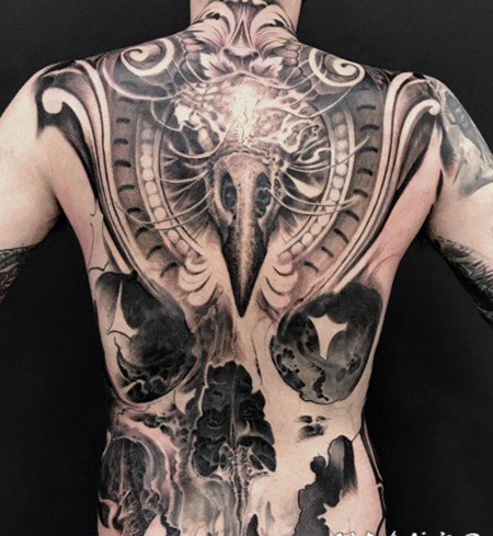 1欧美的霸气3d写实风格纹身图案