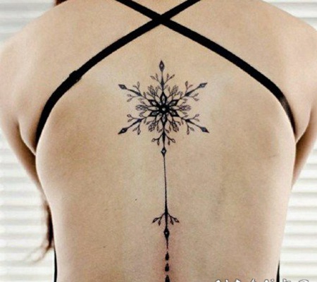 漂亮精致的的小清新雪花纹身图