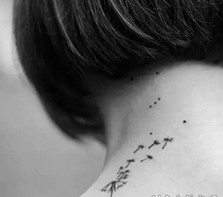 小清新的唯美蒲公英纹身图片