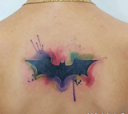 可爱的卡哇伊水彩风格卡通纹身图