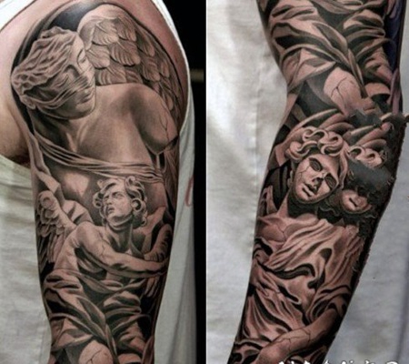 男性时尚纹身 男生手臂上的时尚纹身图案