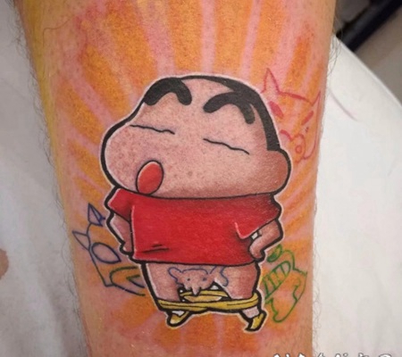 蜡笔小新纹身-日本动漫蜡笔小新的纹身图案作品