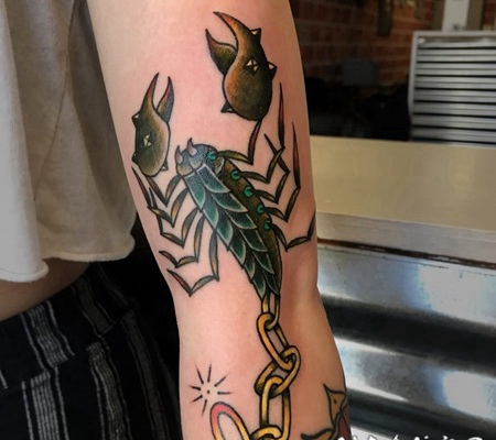 蝎子图片纹身 手臂上的蝎子纹身图案