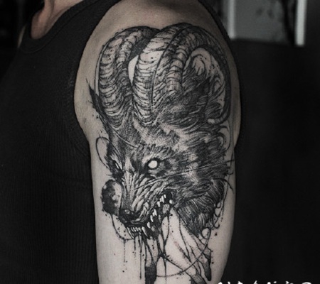 3国外大师的几十张优秀暗黑纹身图案