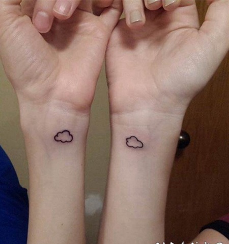 云朵纹身图片 变化多端的云朵纹身图案