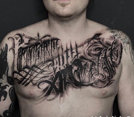 国外优秀的花体字纹身图案作品