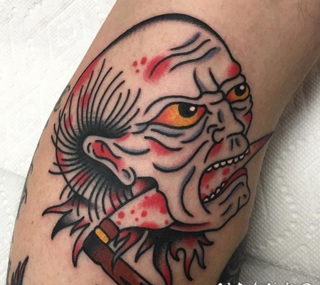 恐怖纹身 恐怖骇人的人物纹身图案