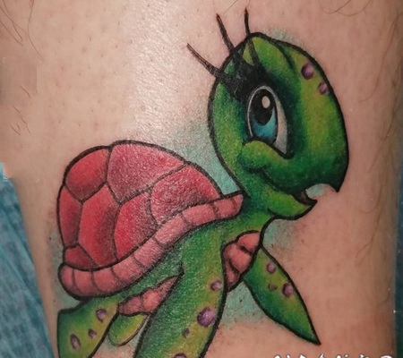 乌龟纹身图案 行动缓慢的乌龟纹身图案