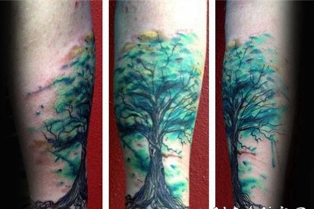 纹身树木的图像 生意盎然的树木纹身图案