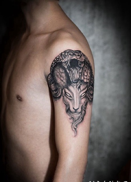 羊的纹身图案 精力旺盛的羊纹身图案