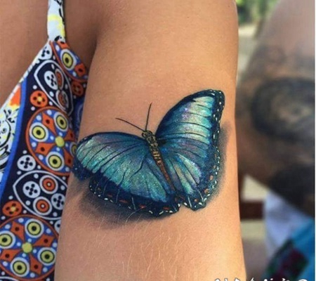蝴蝶纹身图片 美感十足的蝴蝶纹身图案