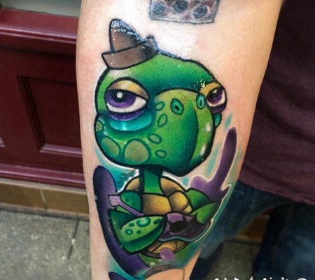 乌龟纹身图案 奇趣而又可爱的乌龟纹身图案