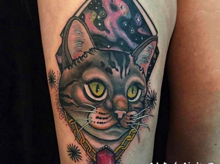 小猫咪纹身 淘气而又灵巧的小猫咪纹身图案