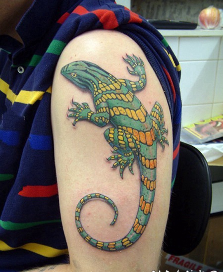 蜥蜴纹身图案 机灵活泼的蜥蜴纹身图案