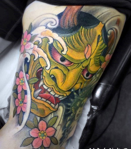 樱花 纹身图案 盛开似锦的樱花纹身图案