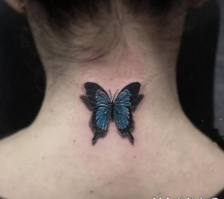 蝴蝶纹身女 漫天飞舞的蝴蝶纹身图案
