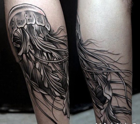 水母纹身图案 惹人喜爱的水母纹身图案