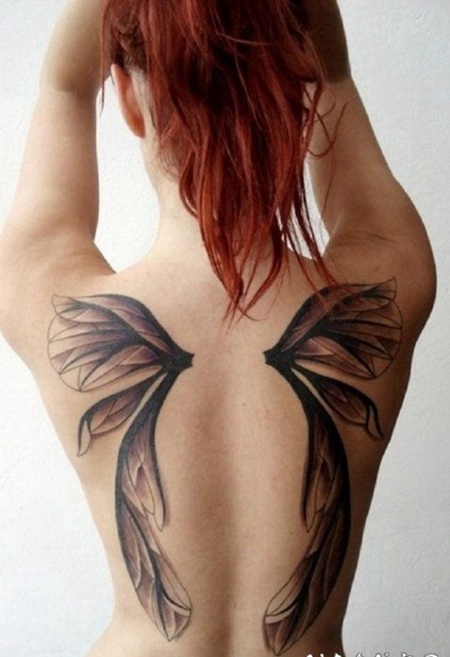 1欧美翅膀纹身图案作品欣赏