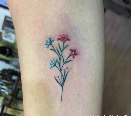 迷你小纹身 清新秀丽的植物纹身图案
