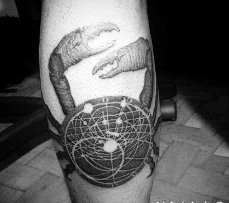 螃蟹纹身图案 炫酷的螃蟹纹身图案