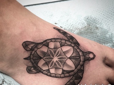 乌龟纹身图案 创意百变的乌龟纹身图案