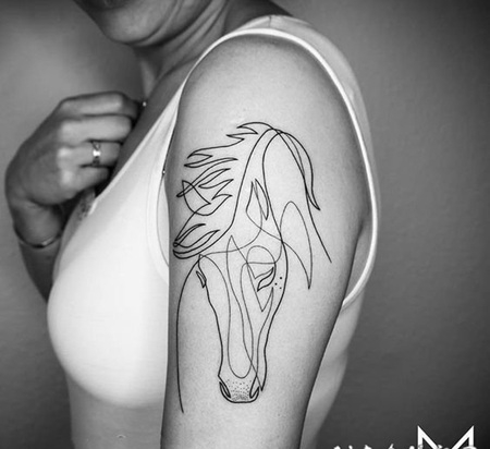 纹身 马 设计别样的马纹身图案