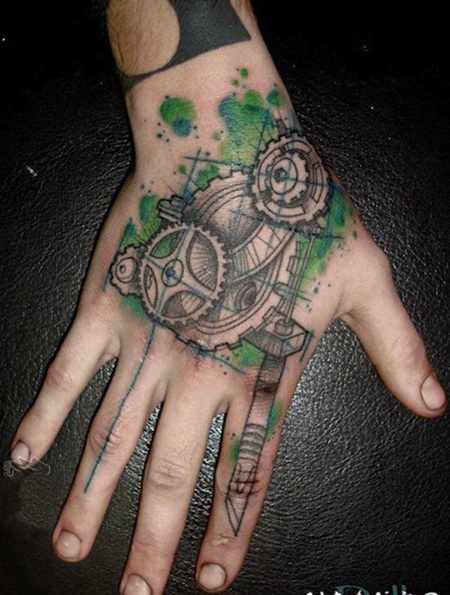 手背纹身 创意而又别样的手掌手指手背纹身图案